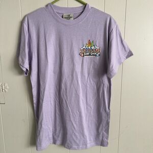 Myrtle Beach SC Tsunami Surf Shop T-Shirt Destination Ocean Purple Men M EUC